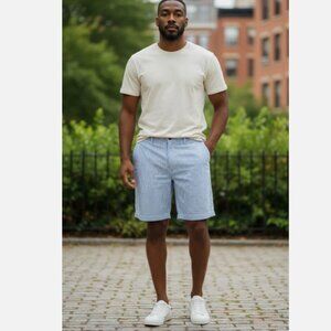 Vineyard Vines seersucker mens shorts sz 38 blue white